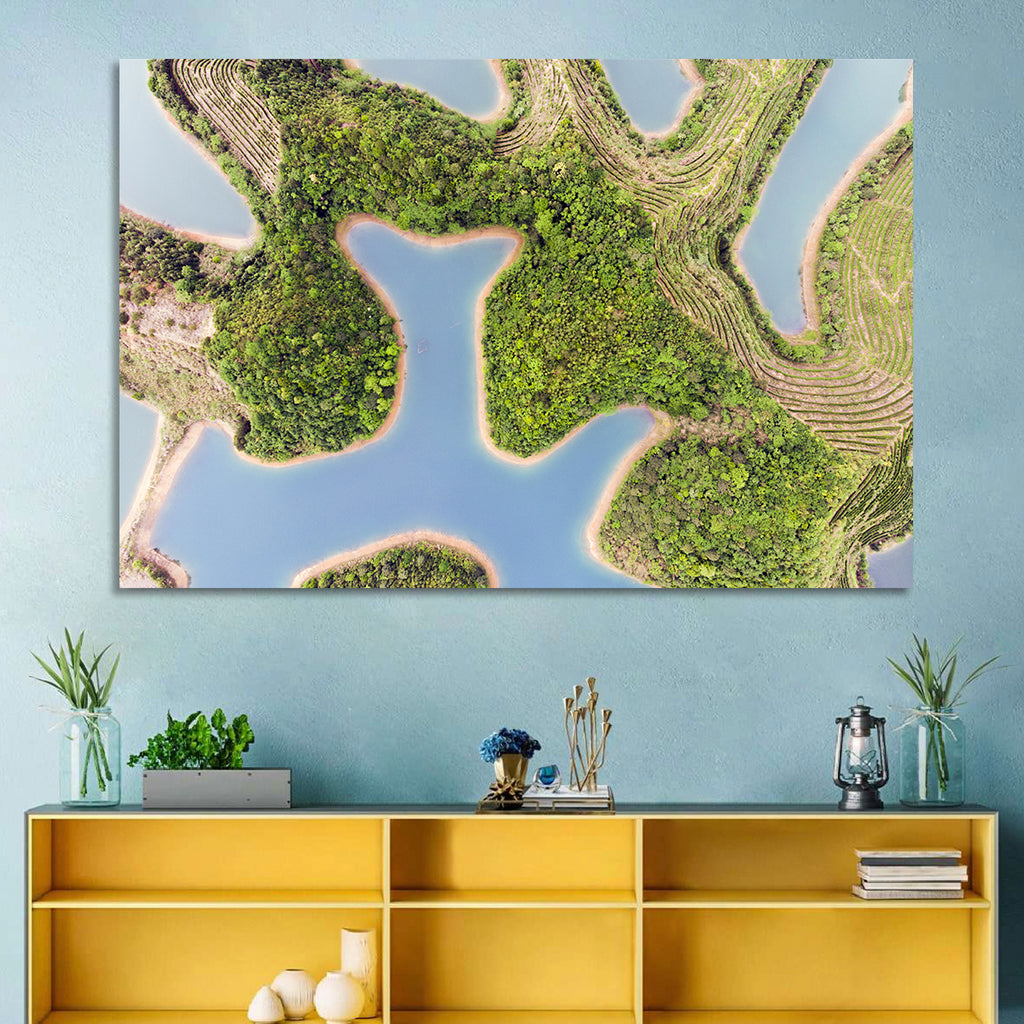 Thousand Island Lake Aerial View Wall Art