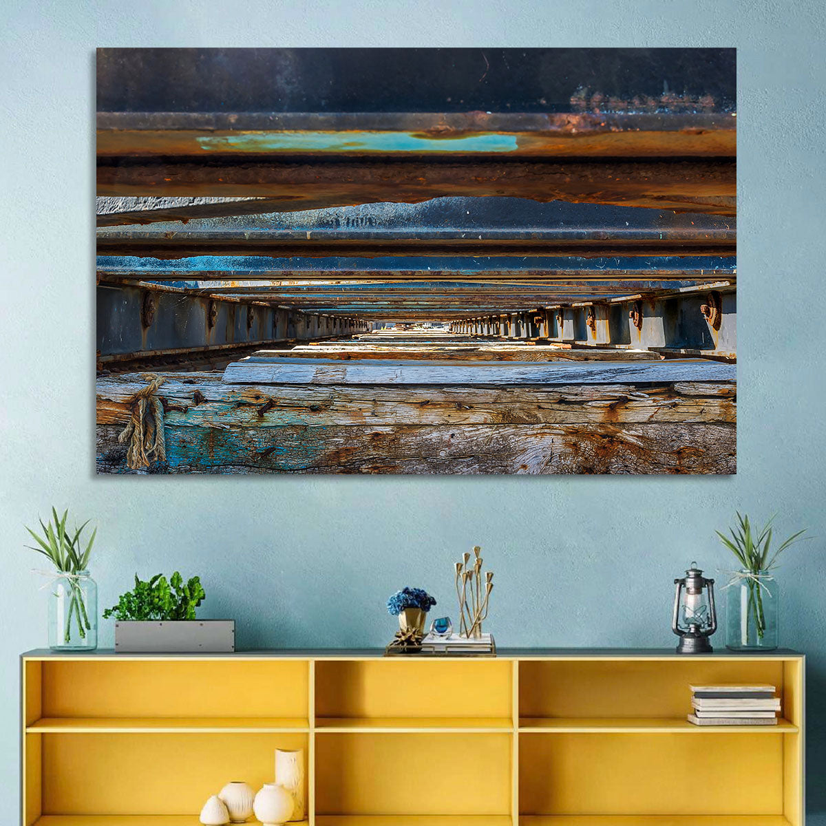 Weathered Dock Perspective Wall Art