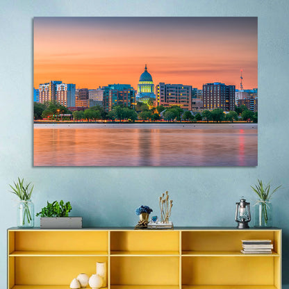 Madison State Capitol Skyline Wall Art