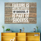 Failure Is Part of Success Rustic Typography Wall Art