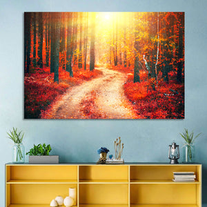 Autumn Forest Pathway Wall Art