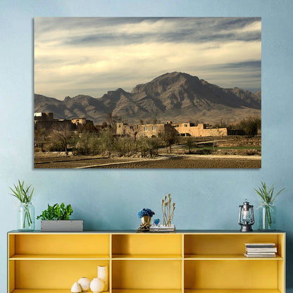 Afghan Mountain Village Wall Art