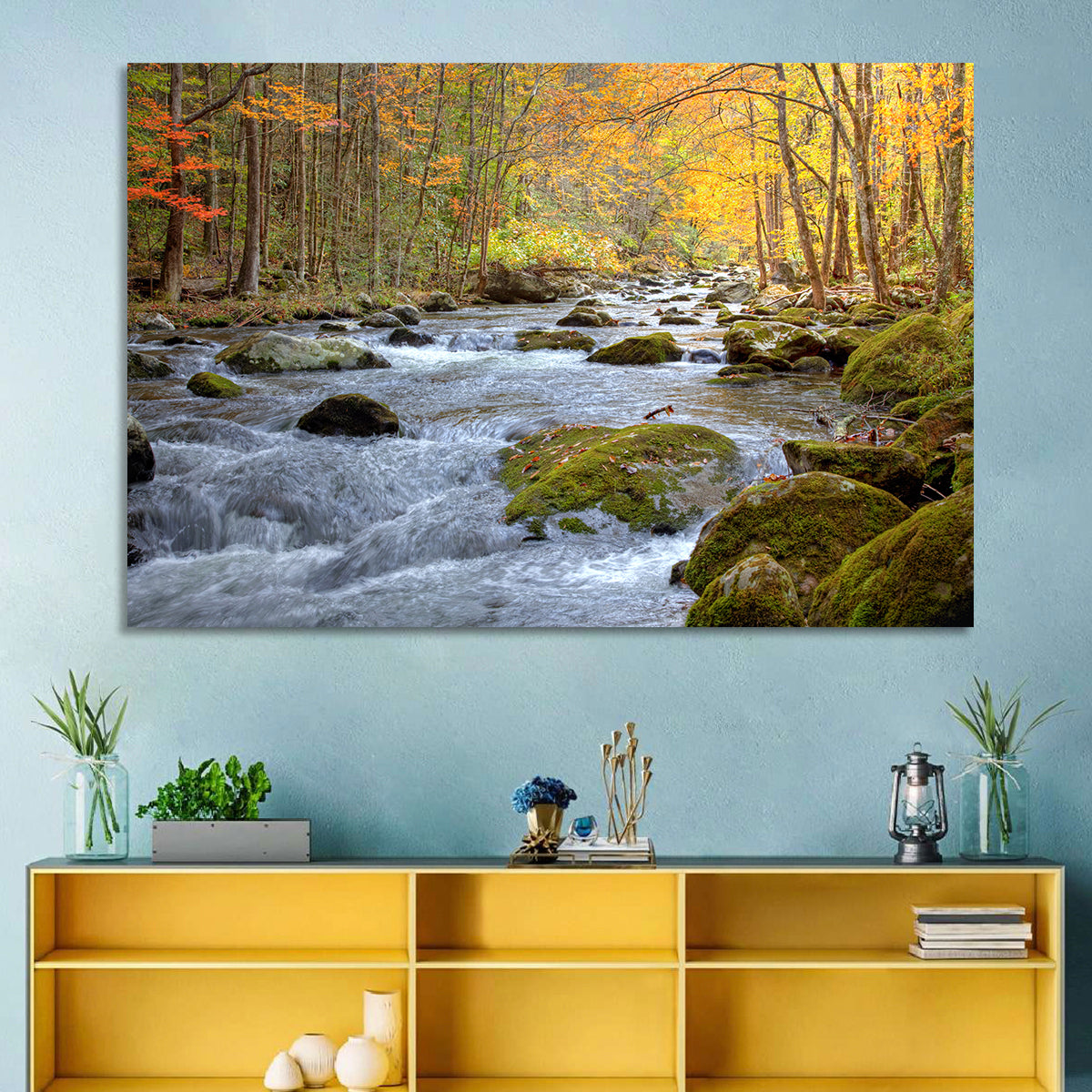 Autumn Mountain Stream Wall Art