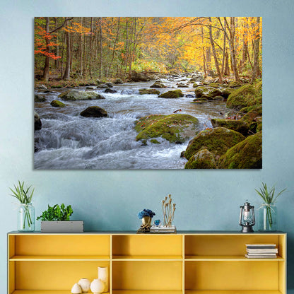 Autumn Mountain Stream Wall Art