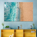 Turquoise Coastline Aerial Wall Art