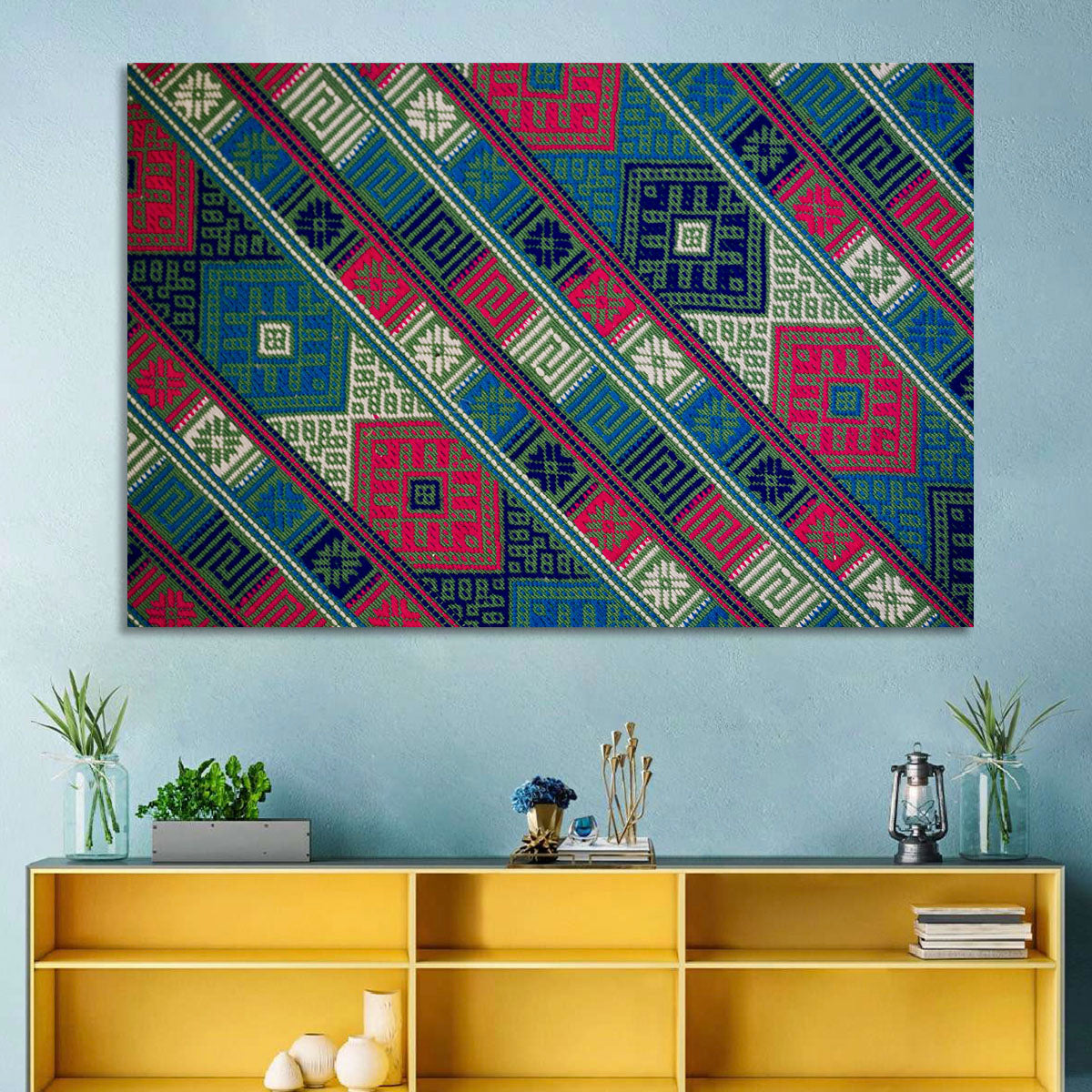 Handwoven Geometric Textile Wall Art