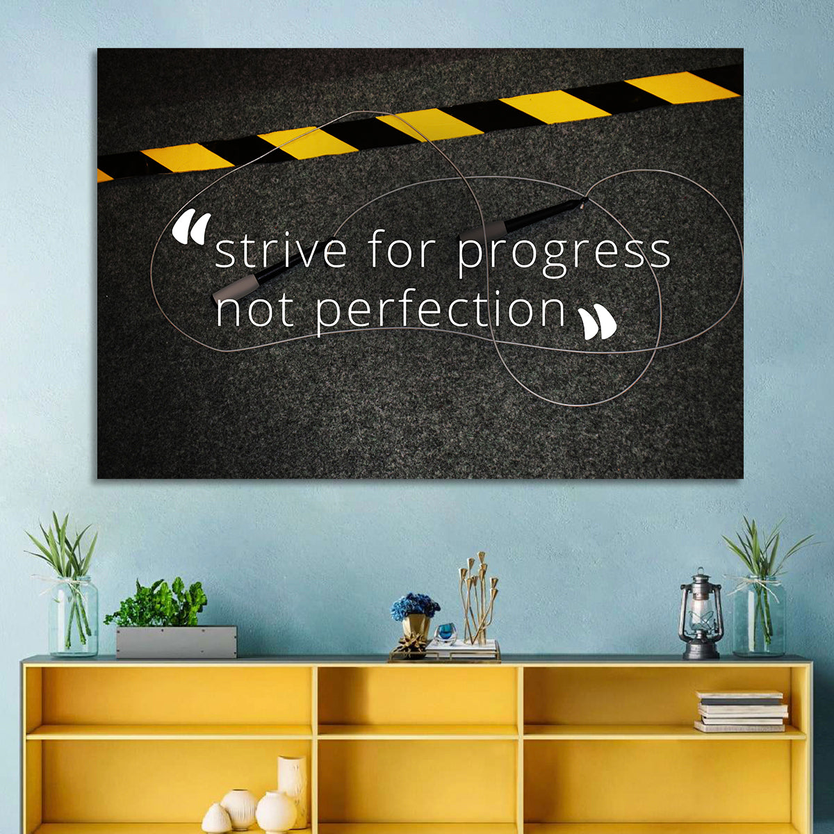 Strive for Progress Not Perfection Wall Art