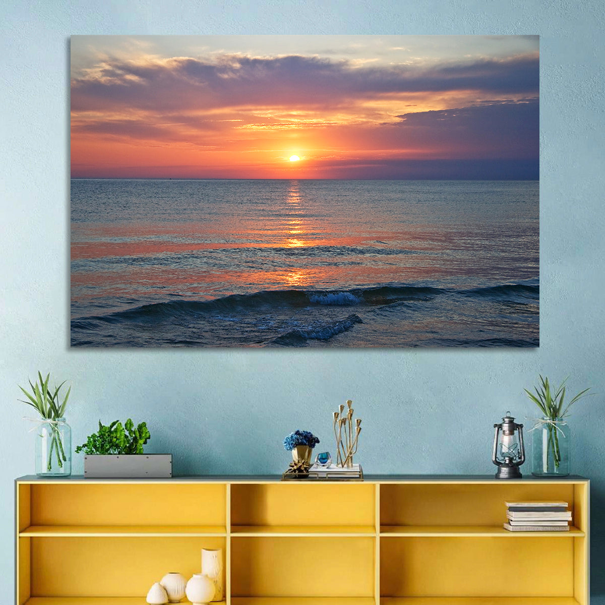 Lake Michigan Sunset Reflection Wall Art