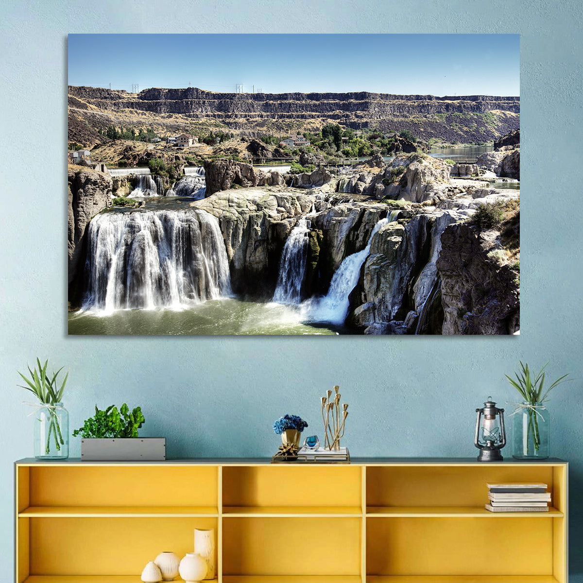 Shoshone Falls, Twin Falls Idaho Wall Art in a room, landscape