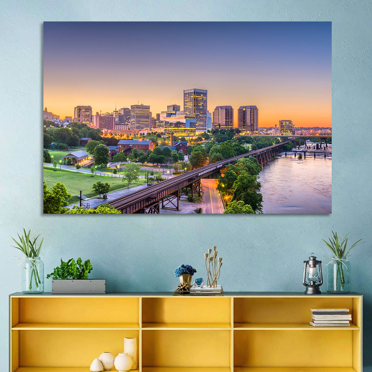 Richmond Skyline at Golden Hour Wall Art