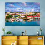 St. John’s Harbor at Golden Dusk Wall Art