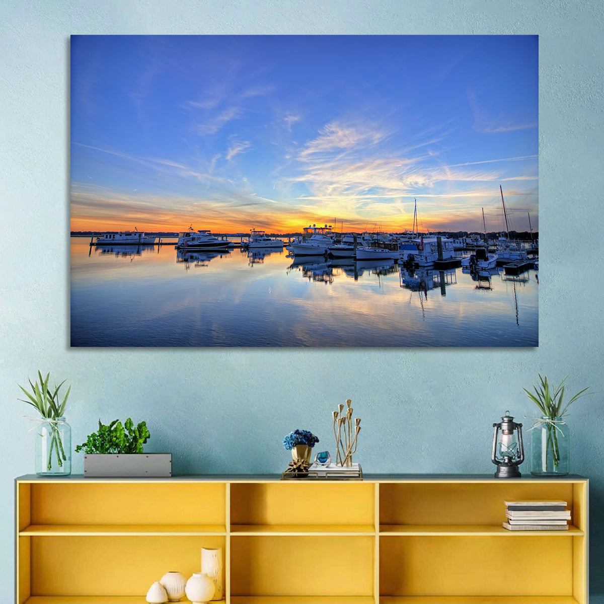 Marina at Golden Hour Wall Art