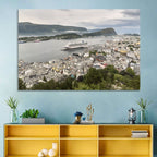 Alesund Harbor Cityscape Wall Art