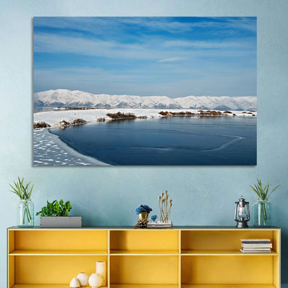 Lake Sevan Winter Landscape Wall Art