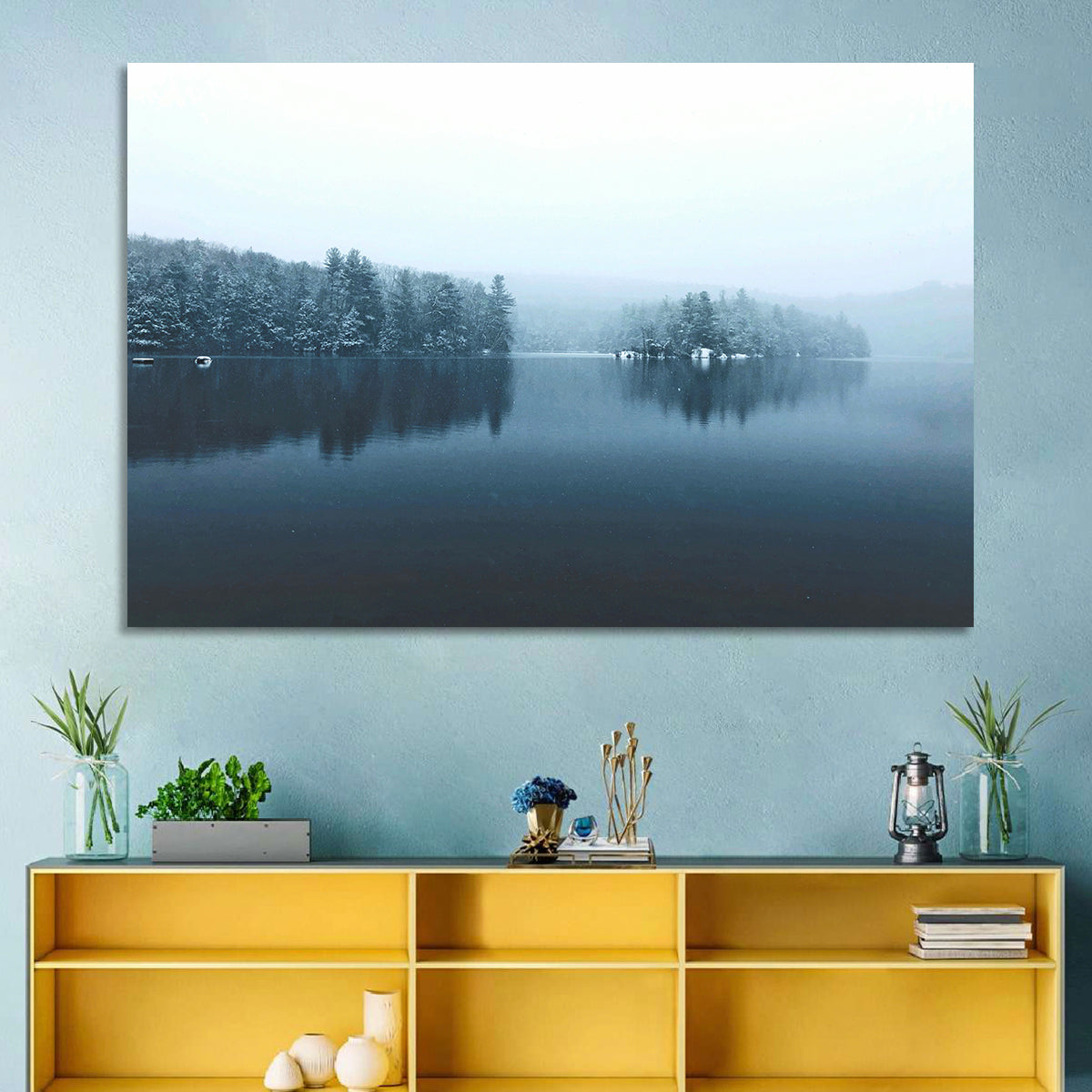 Burr Pond Winter Reflection Wall Art