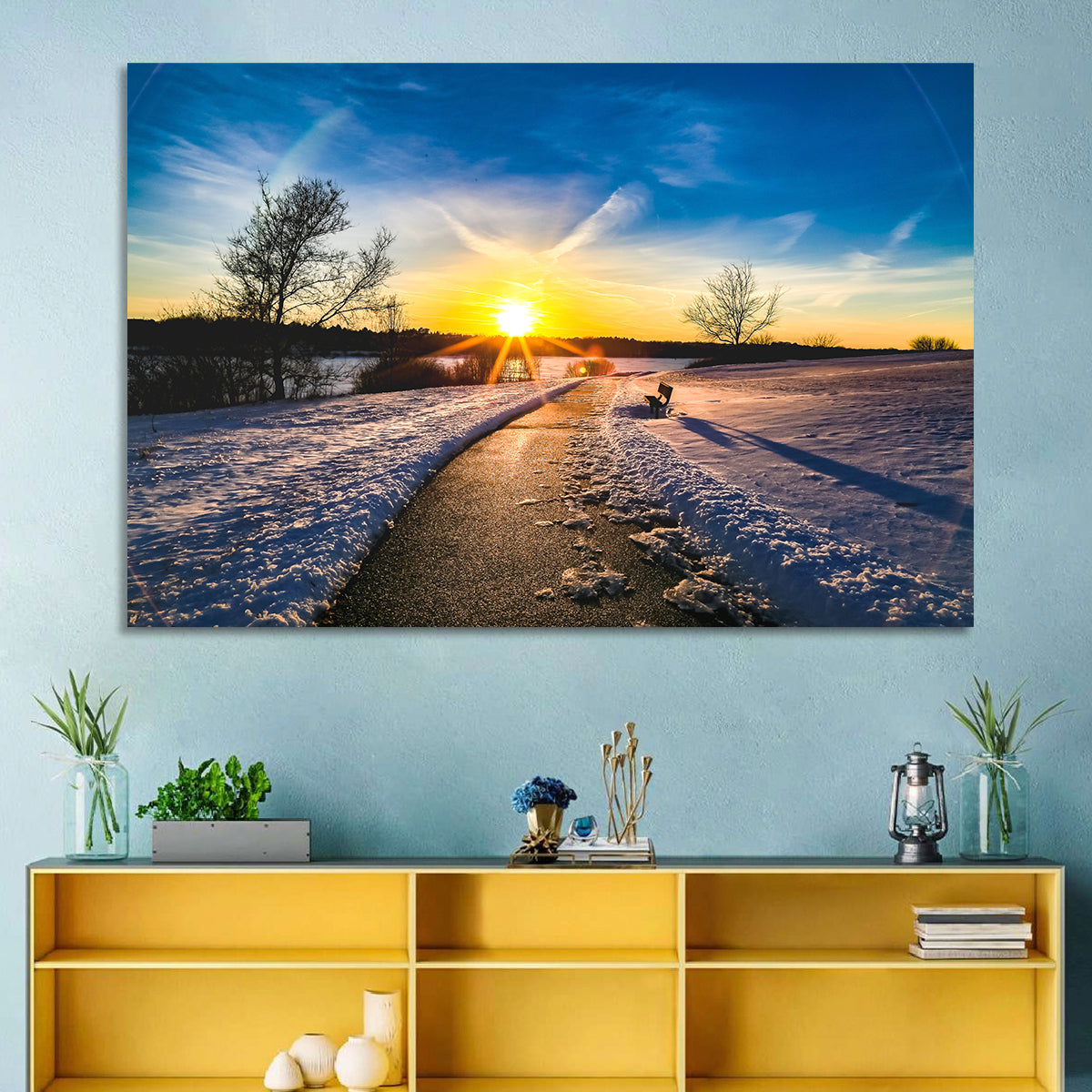 Lake Zorinsky Winter Sunrise Wall Art