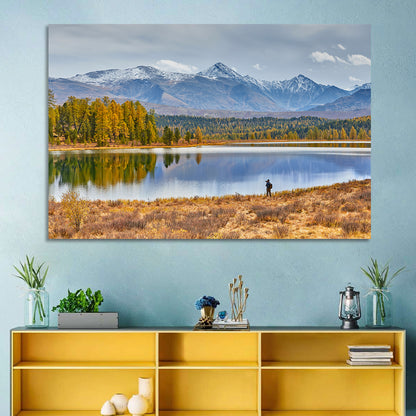 Autumn Mountain Lake Reflection Wall Art