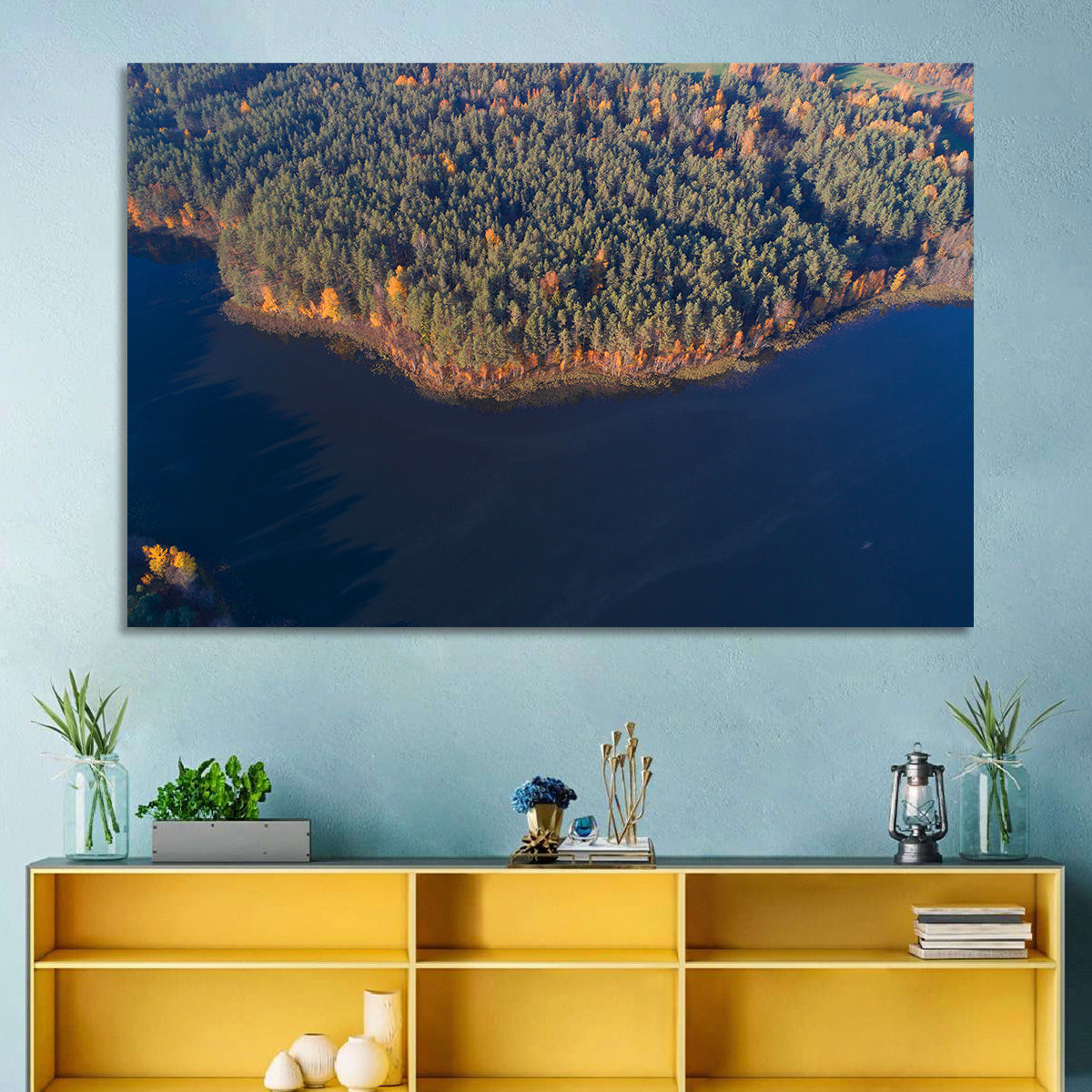 Lake Dolysets Aerial View Wall Art