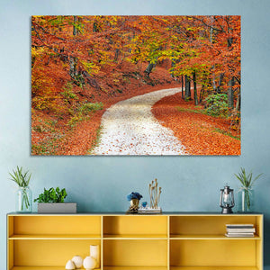 Misty Autumn Pathway Wall Art