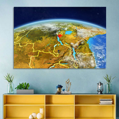 East Africa From Space Wall Art