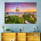 Madison State Capitol at Dusk Wall Art