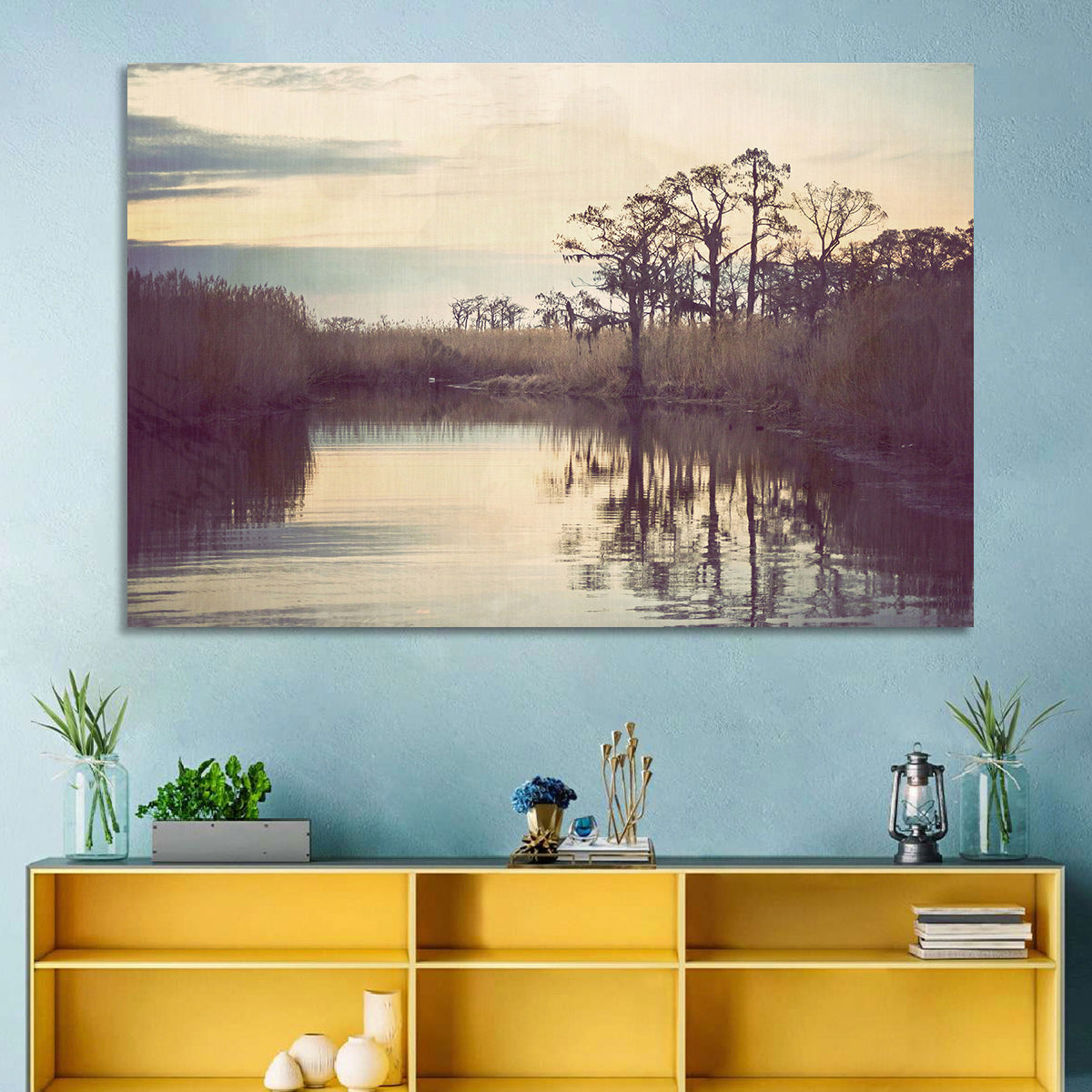 Louisiana Cypress Swamp at Dusk Wall Art