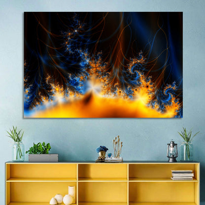 Solar Flare Fractal Flame Wall Art