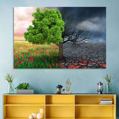 Split Climate Landscape Wall Art