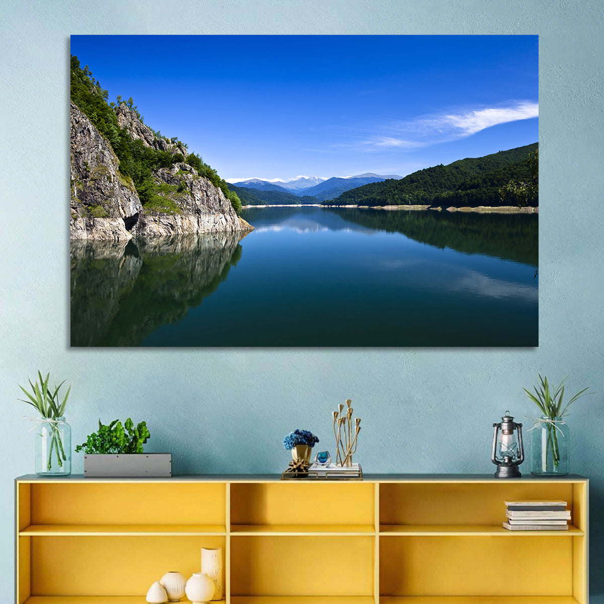 Calm Mountains Lake Wall Art