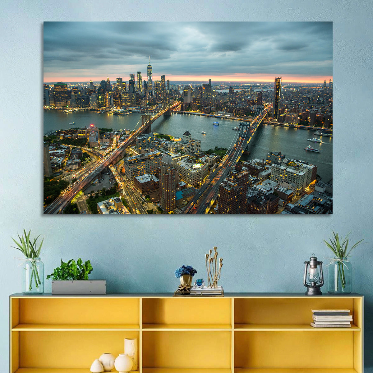 New York Twilight Cityscape Wall Art