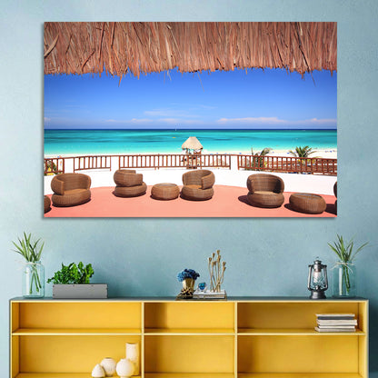 Beach Resort Balcony View Wall Art