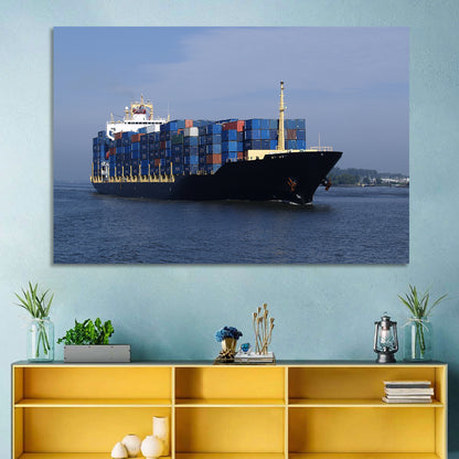Container Ship in Motion Wall Art
