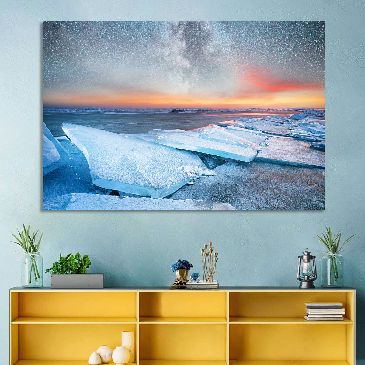 Milky Way Over Frozen Shore Wall Art
