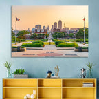 Des Moines Golden Hour Skyline Wall Art