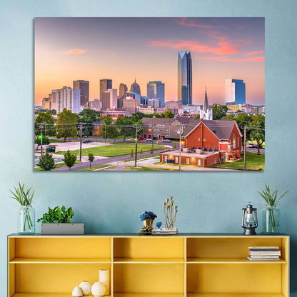 Oklahoma City Golden Hour Skyline Wall Art