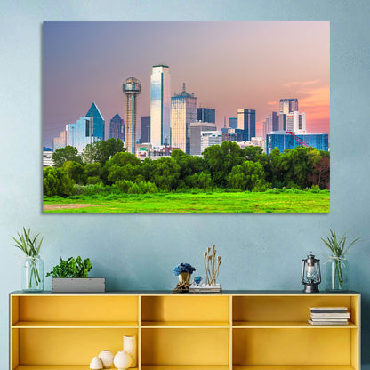 Dallas Golden Hour Skyline Wall Art