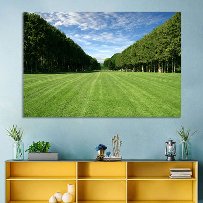Tree-lined Manicured Lawn Wall Art