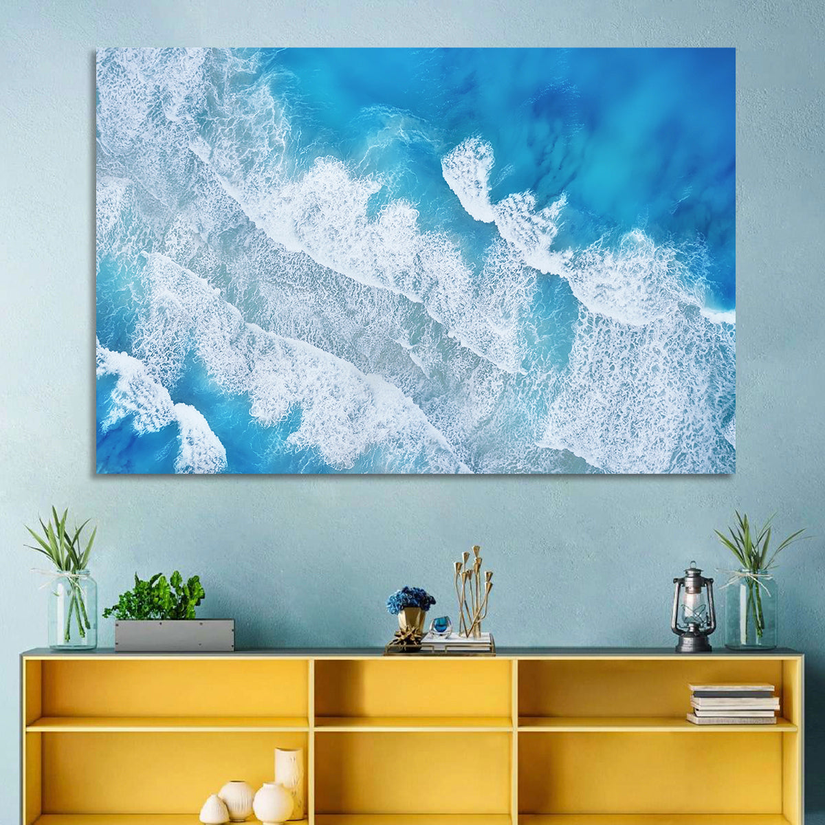 Aerial Turquoise Waves Wall Art