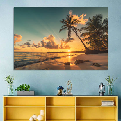 Golden Hour Palm Beach Sunset Wall Art