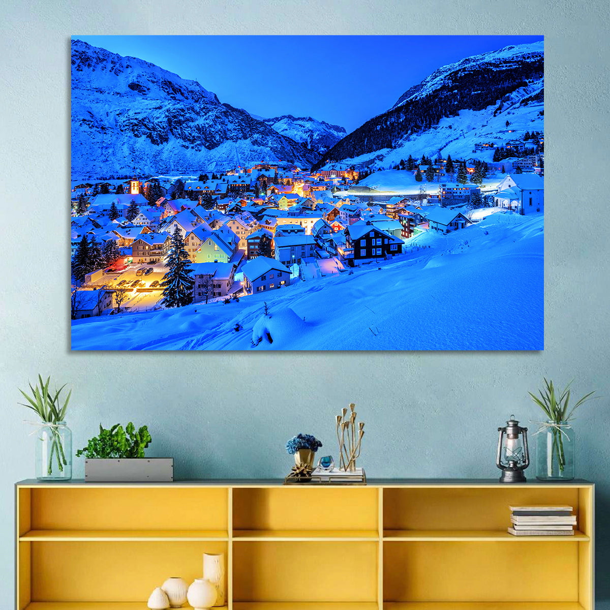 Andermatt Winter Village Wall Art