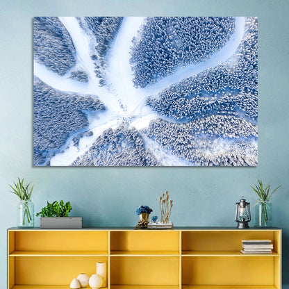 Birds-eye Ski Resort Landscape Wall Art
