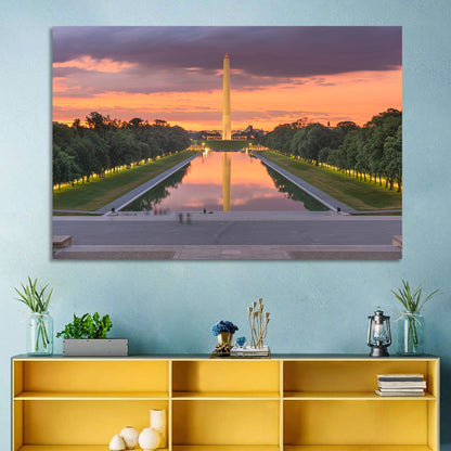 Washington Monument at Dusk Wall Art