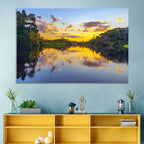 Amazon River Sunset Reflection Wall Art