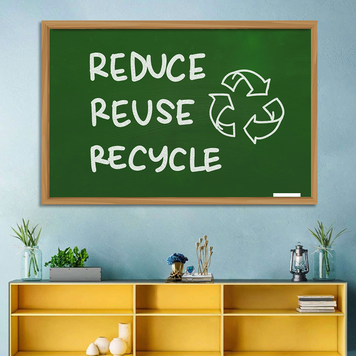 Reduce Reuse Recycle Chalkboard Wall Art