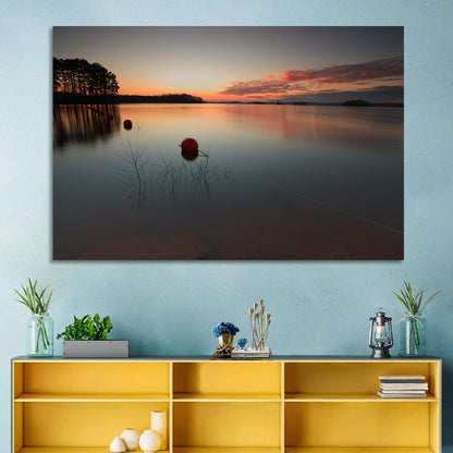 Lake Lanier Buoys at Sunset Wall Art