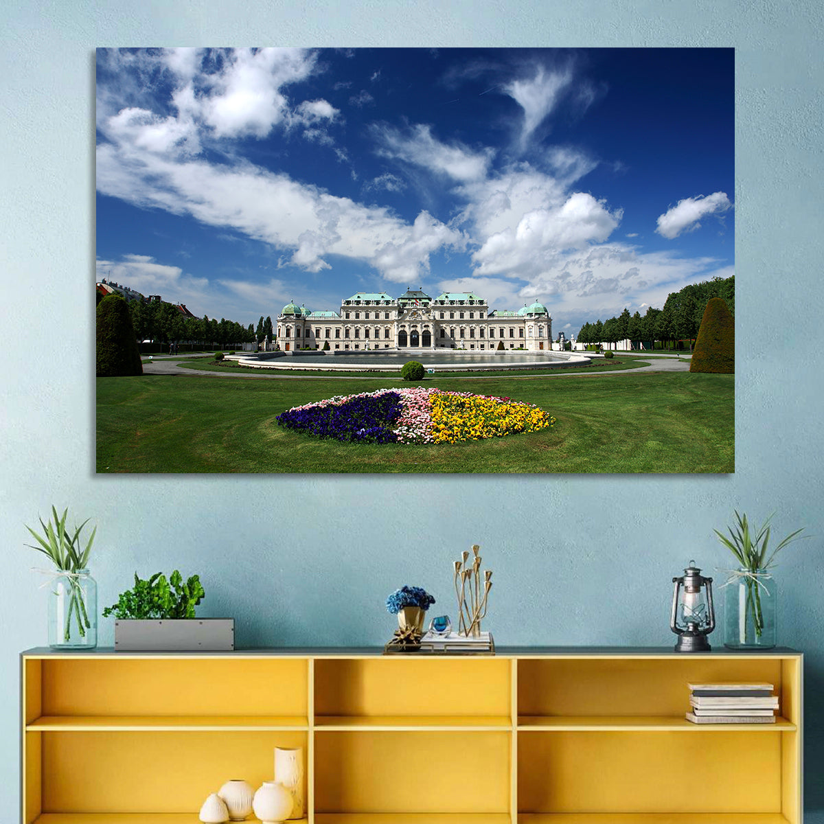Upper Belvedere Palace Vienna Wall Art in a room, landscape