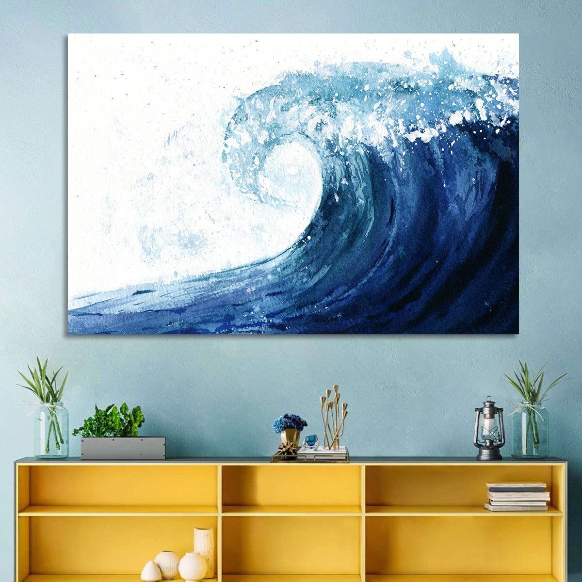 Watercolor Cresting Wave Wall Art