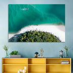 Clam Beach Aerial View Wall Art