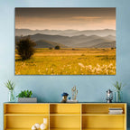 Golden Hour Countryside Hills Wall Art