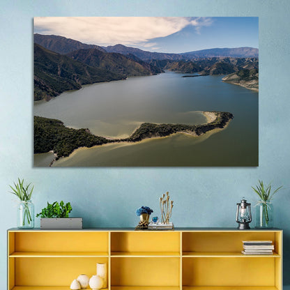 Pyramid Lake Aerial View Wall Art